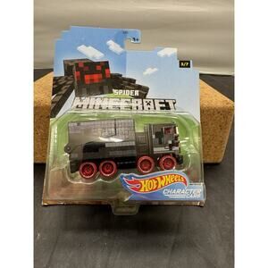 Hot Wheels Minecraft Spider Character Car 5/7 Black Red Die-Cast Truck 2020